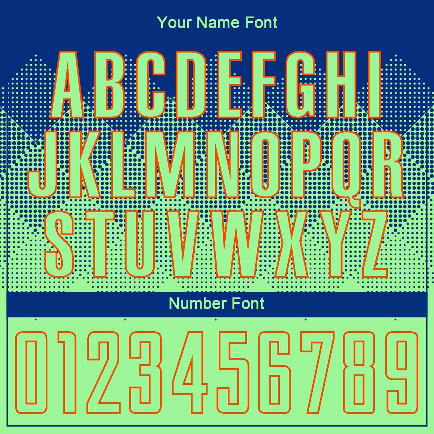 Custom Royal Pea Green-Orange Sublimation Soccer Uniform Jersey - Sky-Custom