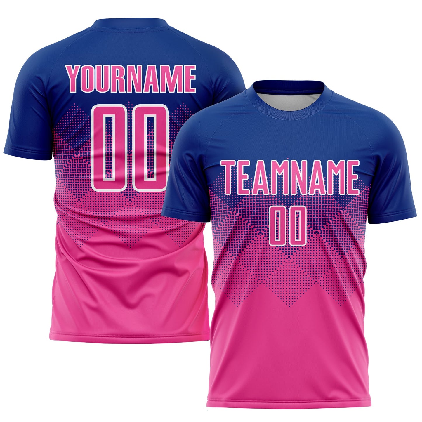 Custom Royal Pink-White Sublimation Soccer Uniform Jersey - Sky-Custom