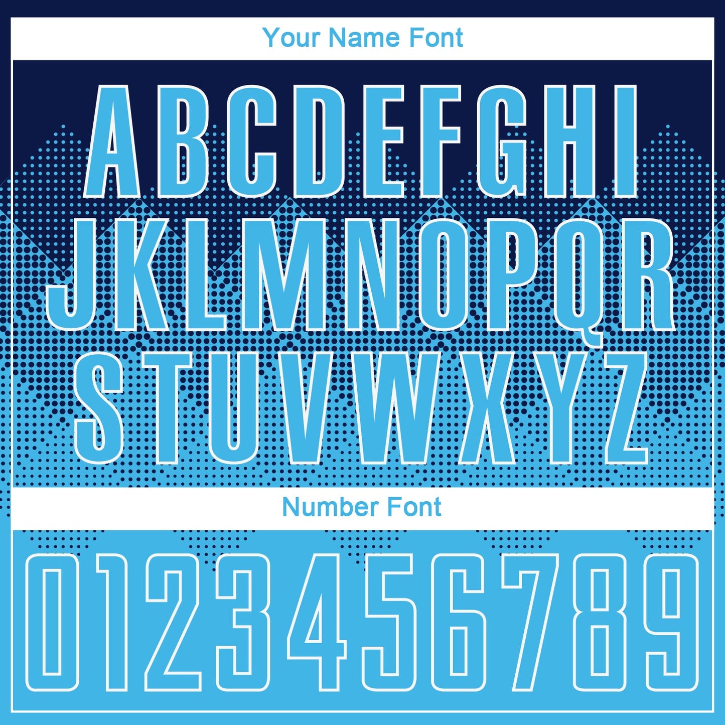 Custom Navy Sky Blue-White Sublimation Soccer Uniform Jersey - Sky-Custom