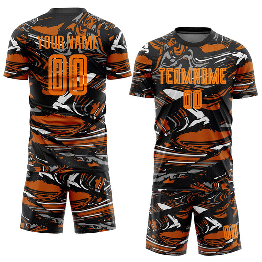 Custom Figure Bay Orange-Texas Orange Sublimation Soccer Uniform Jersey - Sky-Custom