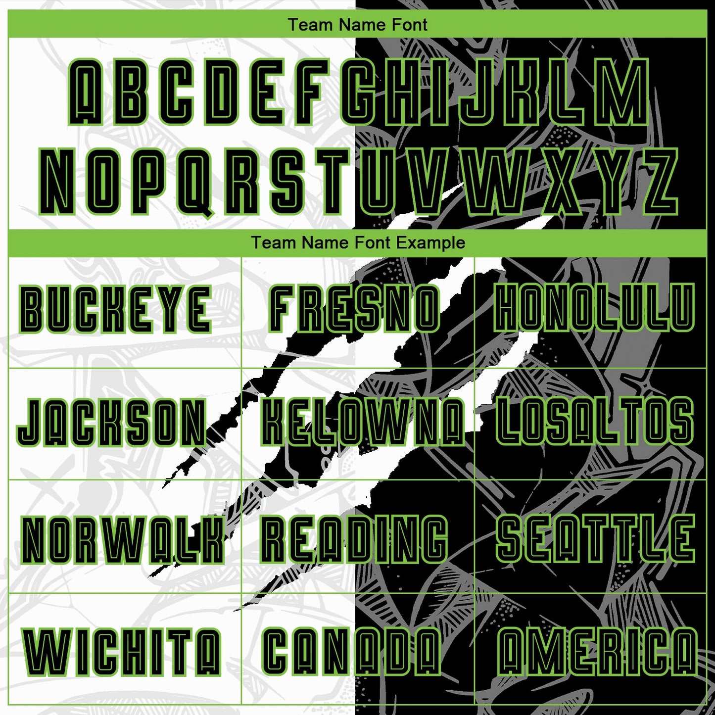 Custom Graffiti Pattern Black-Neon Green Scratch Sublimation Soccer Uniform Jersey - Sky-Custom