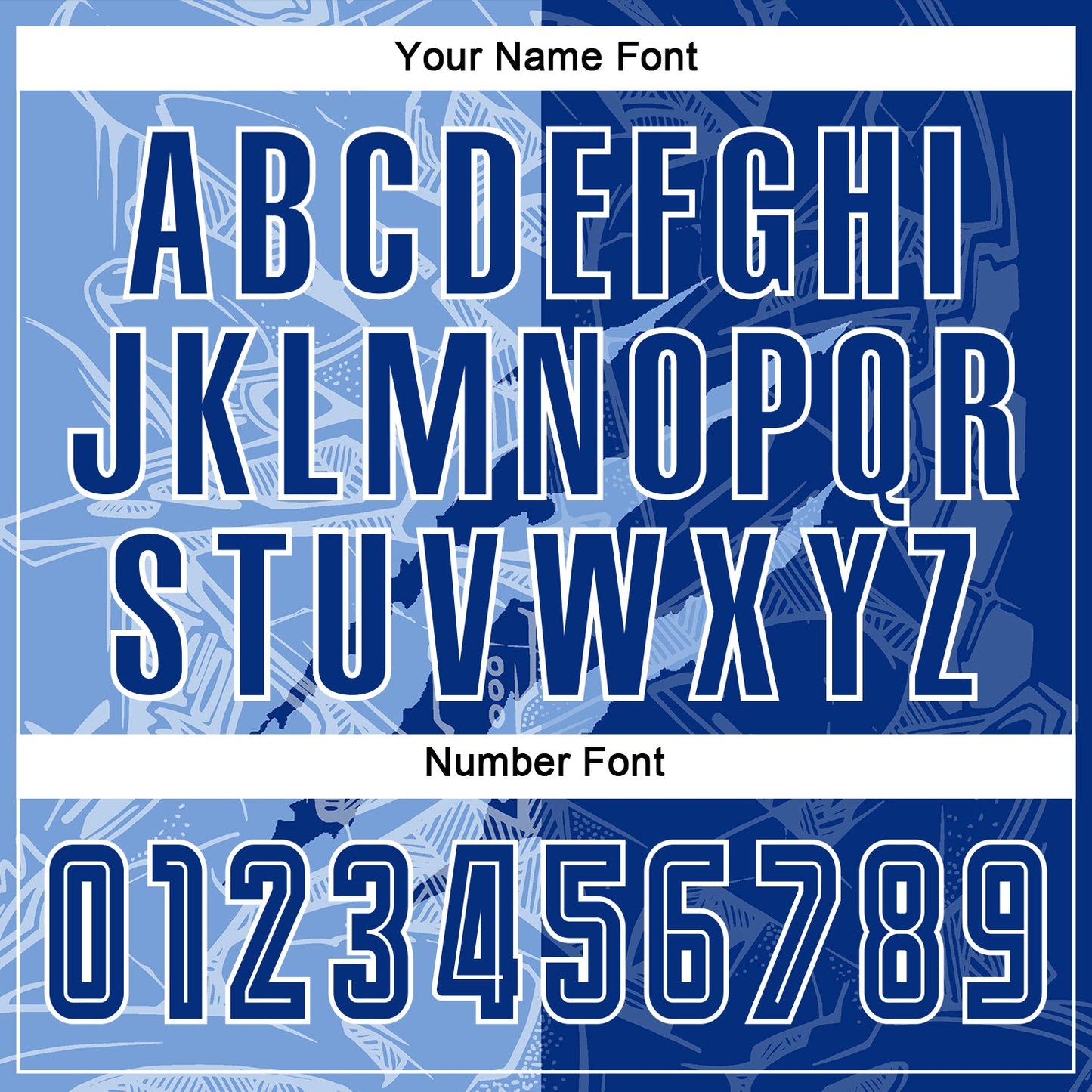 Custom Graffiti Pattern Royal-Light Blue Scratch Sublimation Soccer Uniform Jersey - Sky-Custom