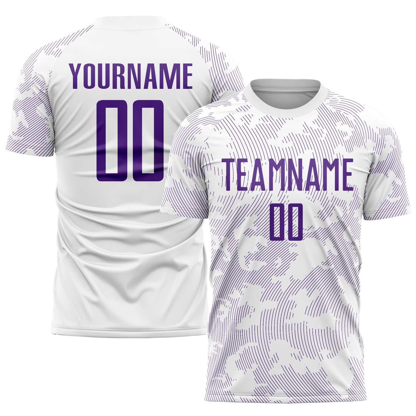 Custom White Purple Sublimation Soccer Uniform Jersey - Sky-Custom