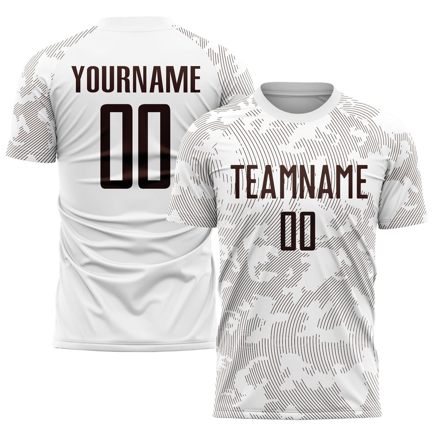Custom White Brown Sublimation Soccer Uniform Jersey - Sky-Custom