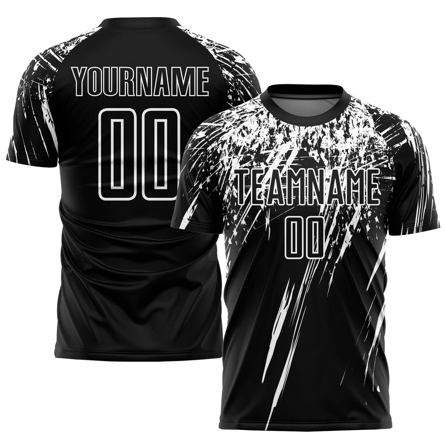 Custom Black White Sublimation Soccer Uniform Jersey - Sky-Custom