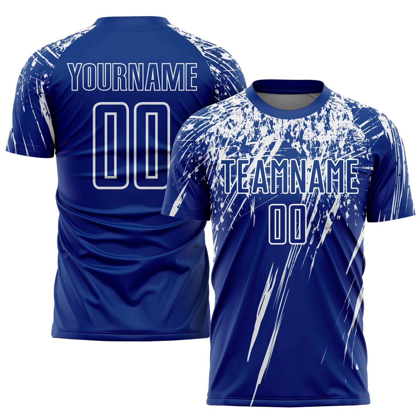 Custom Royal White Sublimation Soccer Uniform Jersey - Sky-Custom