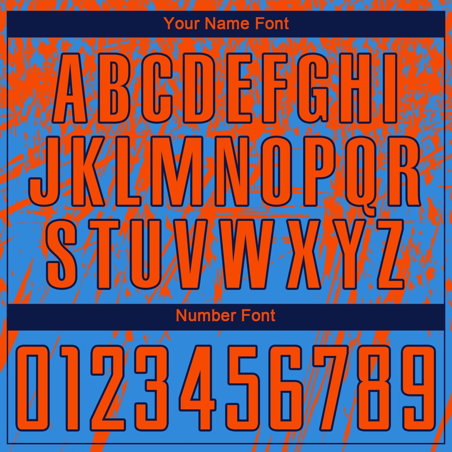 Custom Powder Blue Orange-Navy Sublimation Soccer Uniform Jersey - Sky-Custom