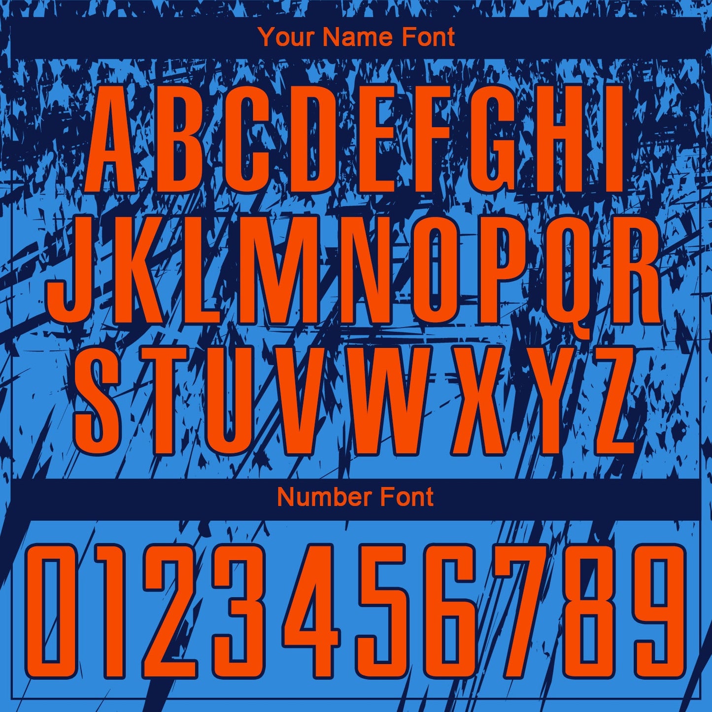 Custom Powder Blue Orange-Navy Sublimation Soccer Uniform Jersey - Sky-Custom