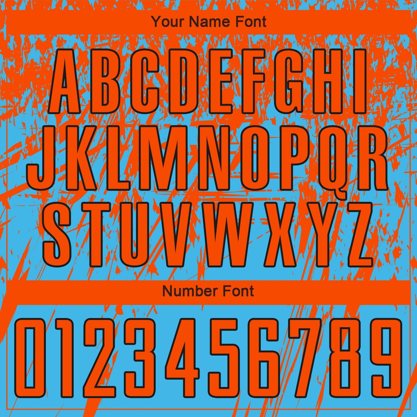 Custom Sky Blue Orange-Black Sublimation Soccer Uniform Jersey - Sky-Custom