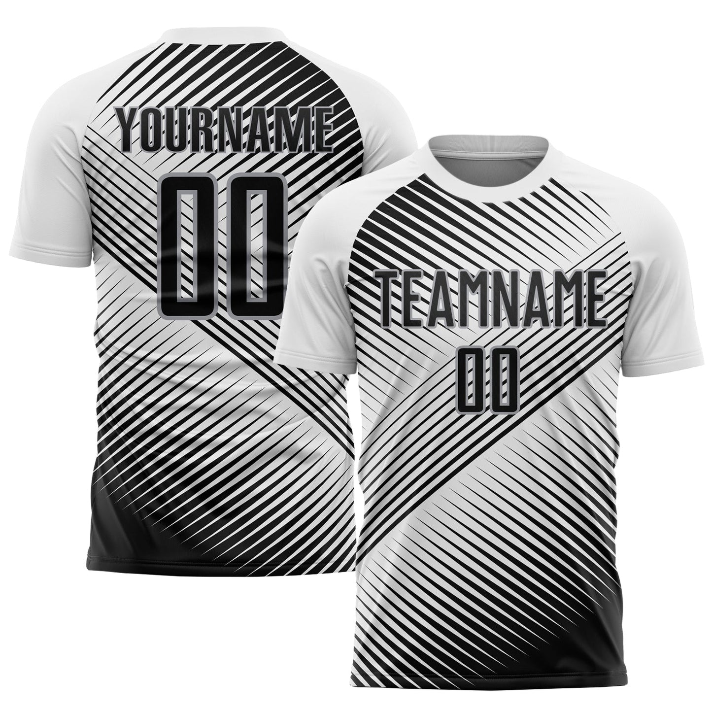 Custom White Black-Gray Sublimation Soccer Uniform Jersey - Sky-Custom