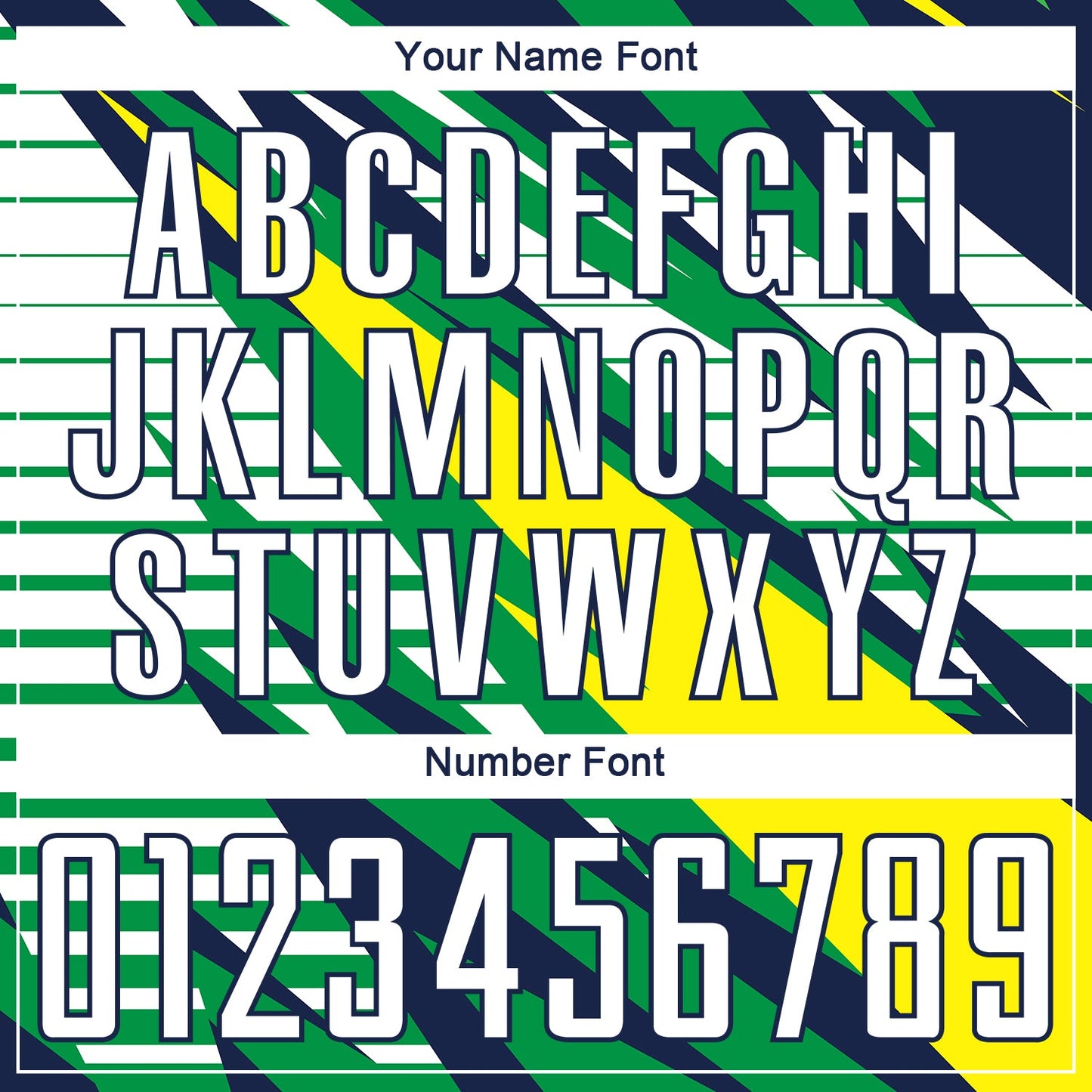 Custom Green White Yellow-Navy Sublimation Soccer Uniform Jersey - Sky-Custom