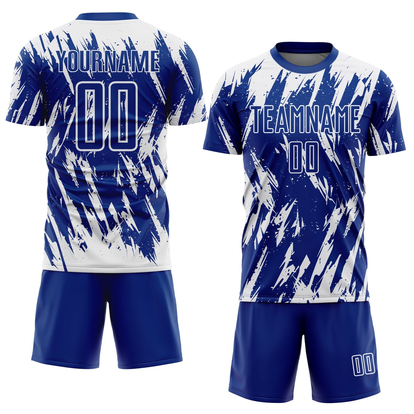 Custom Royal White Sublimation Soccer Uniform Jersey - Sky-Custom