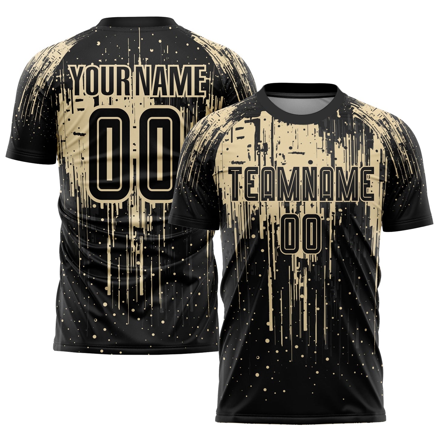 Custom City Cream Black Sublimation Soccer Uniform Jersey - Sky-Custom