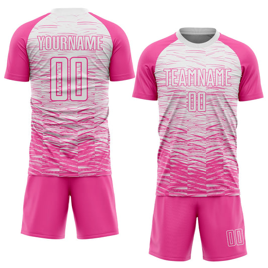 Custom Pink White Sublimation Soccer Uniform Jersey - Sky-Custom