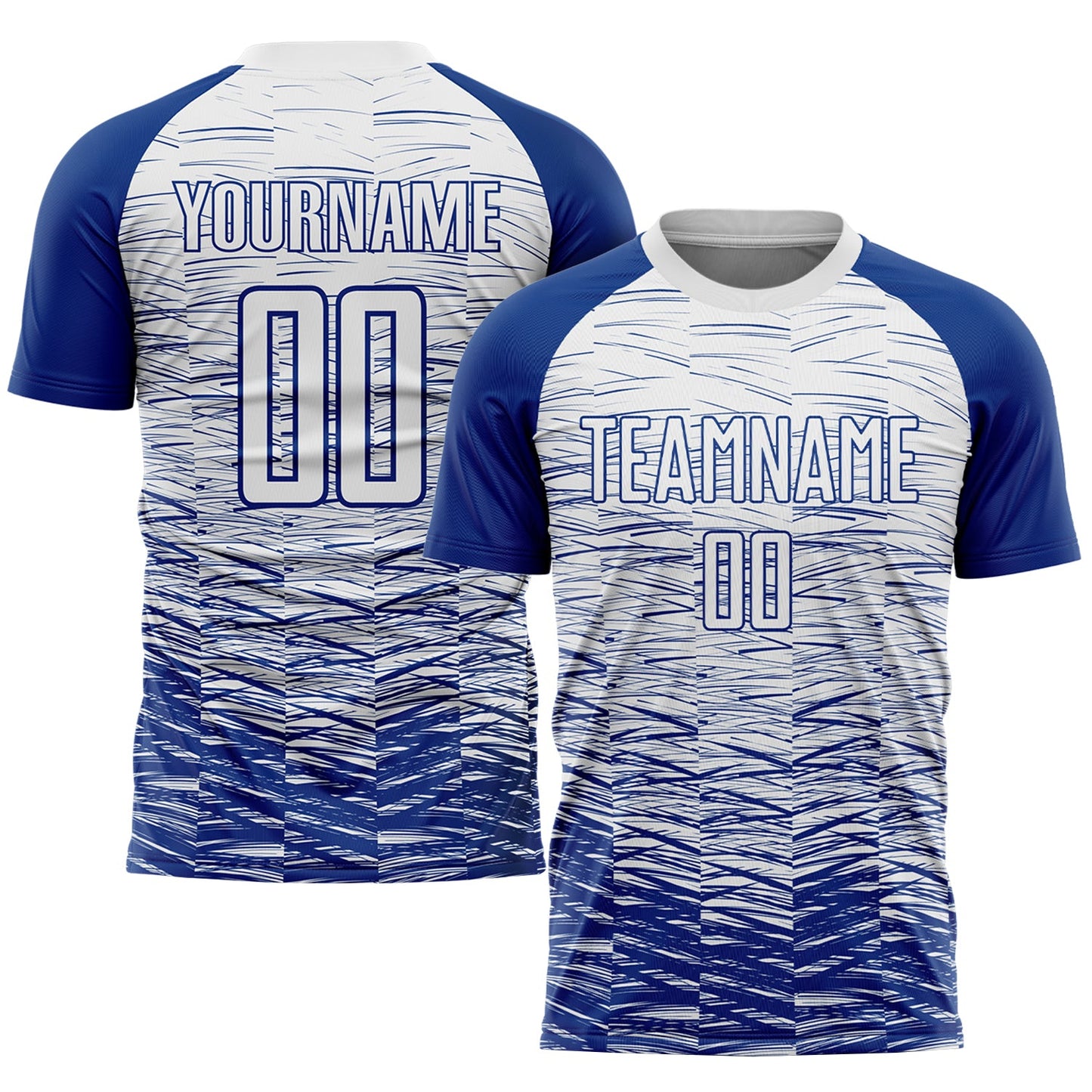 Custom Royal White Sublimation Soccer Uniform Jersey - Sky-Custom