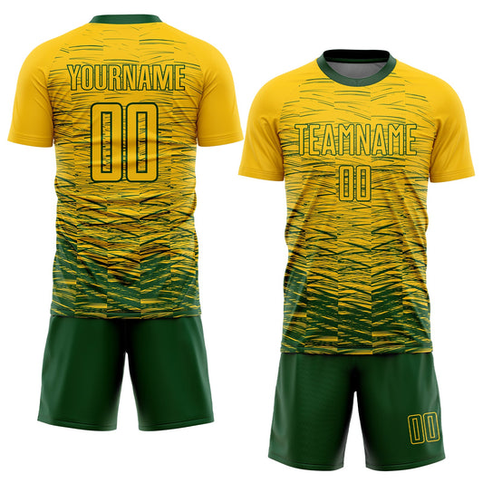 Custom Yellow Green Sublimation Soccer Uniform Jersey - Sky-Custom