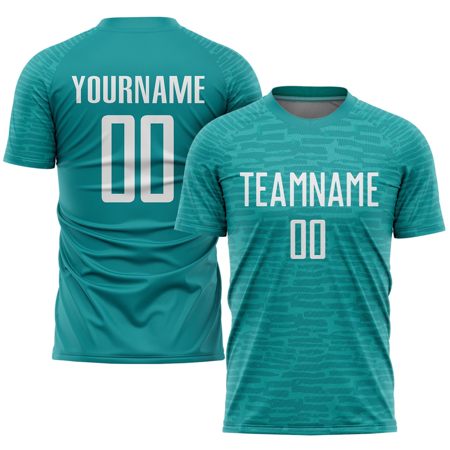 Custom Teal White Sublimation Soccer Uniform Jersey - Sky-Custom
