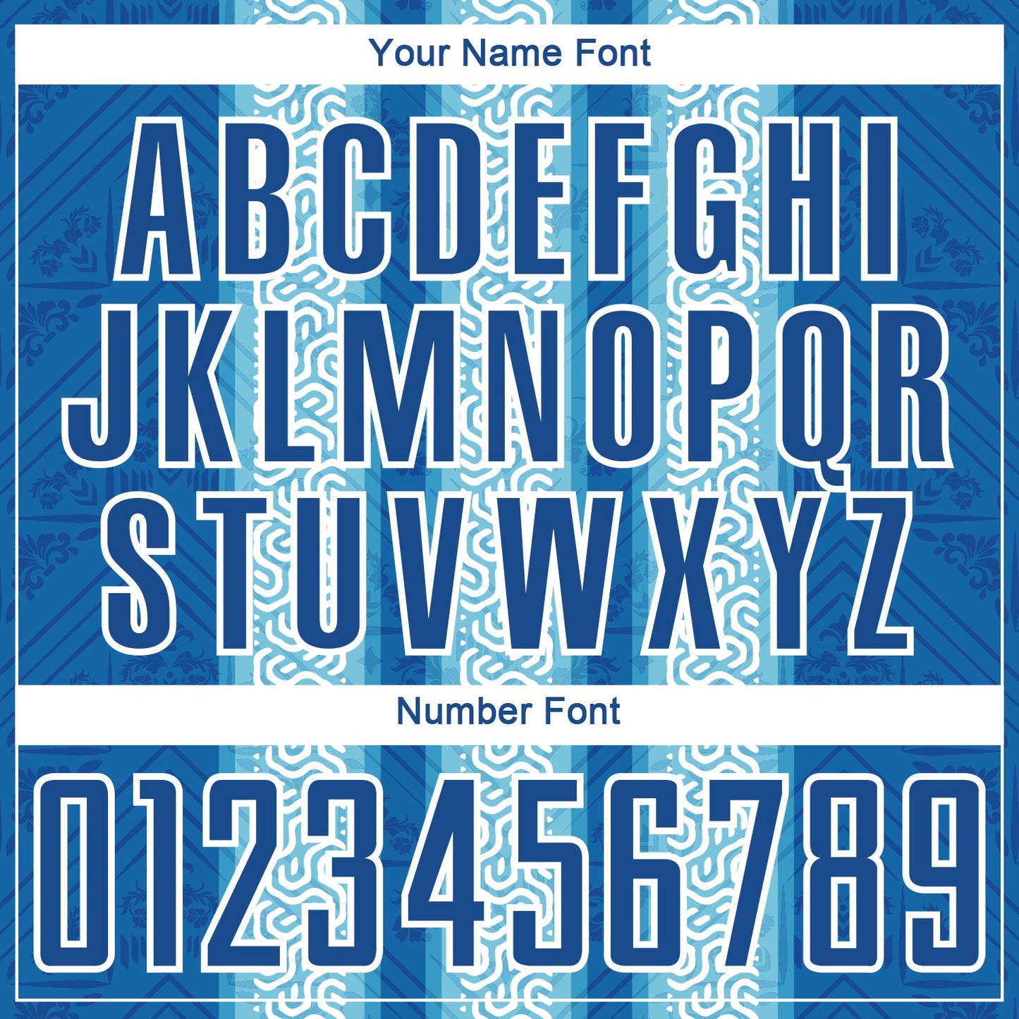 Custom Blue Light Blue-White Ethnic Stripes Sublimation Soccer Uniform Jersey - Sky-Custom