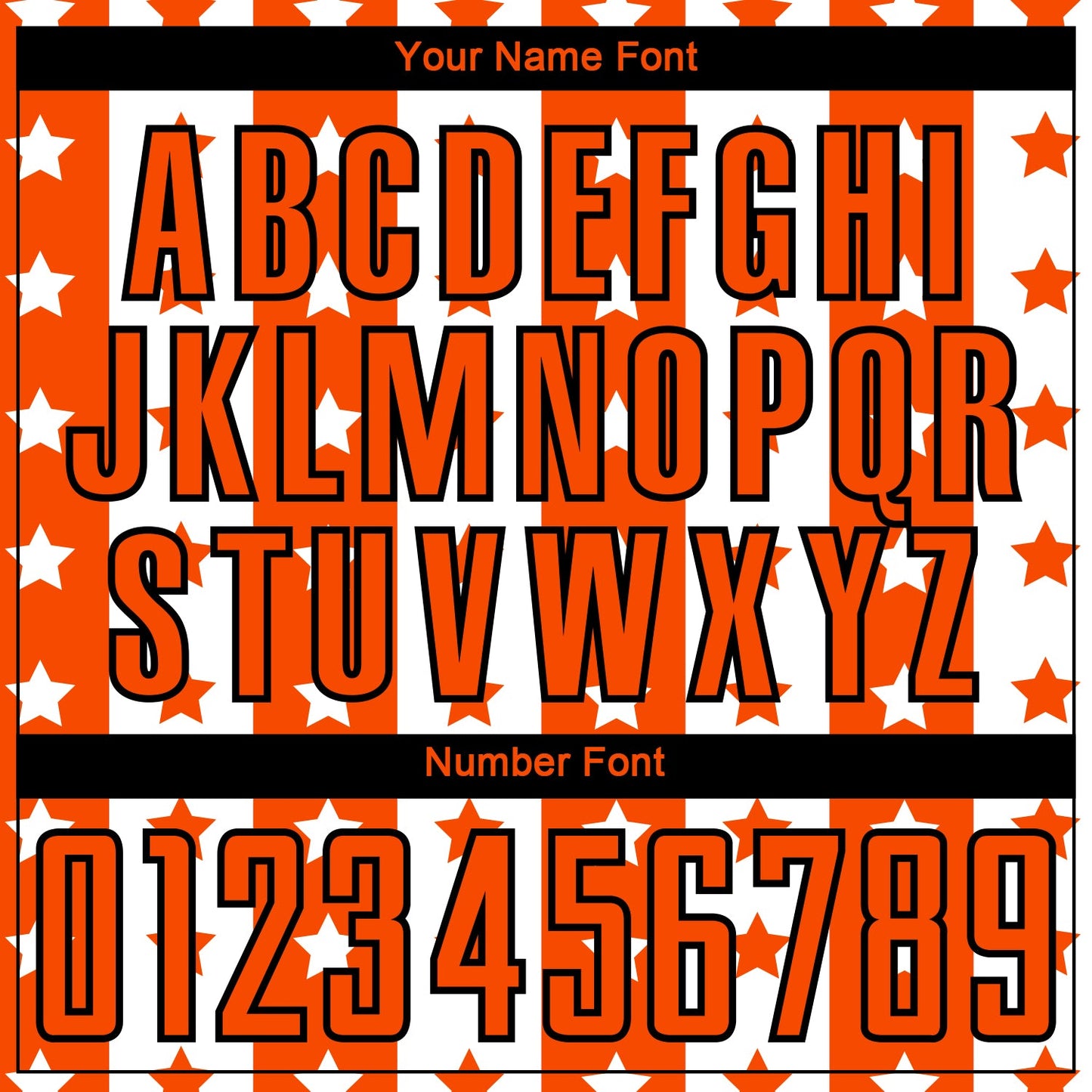 Custom Orange Black-White Stars And Stripes Sublimation Soccer Uniform Jersey - Sky-Custom