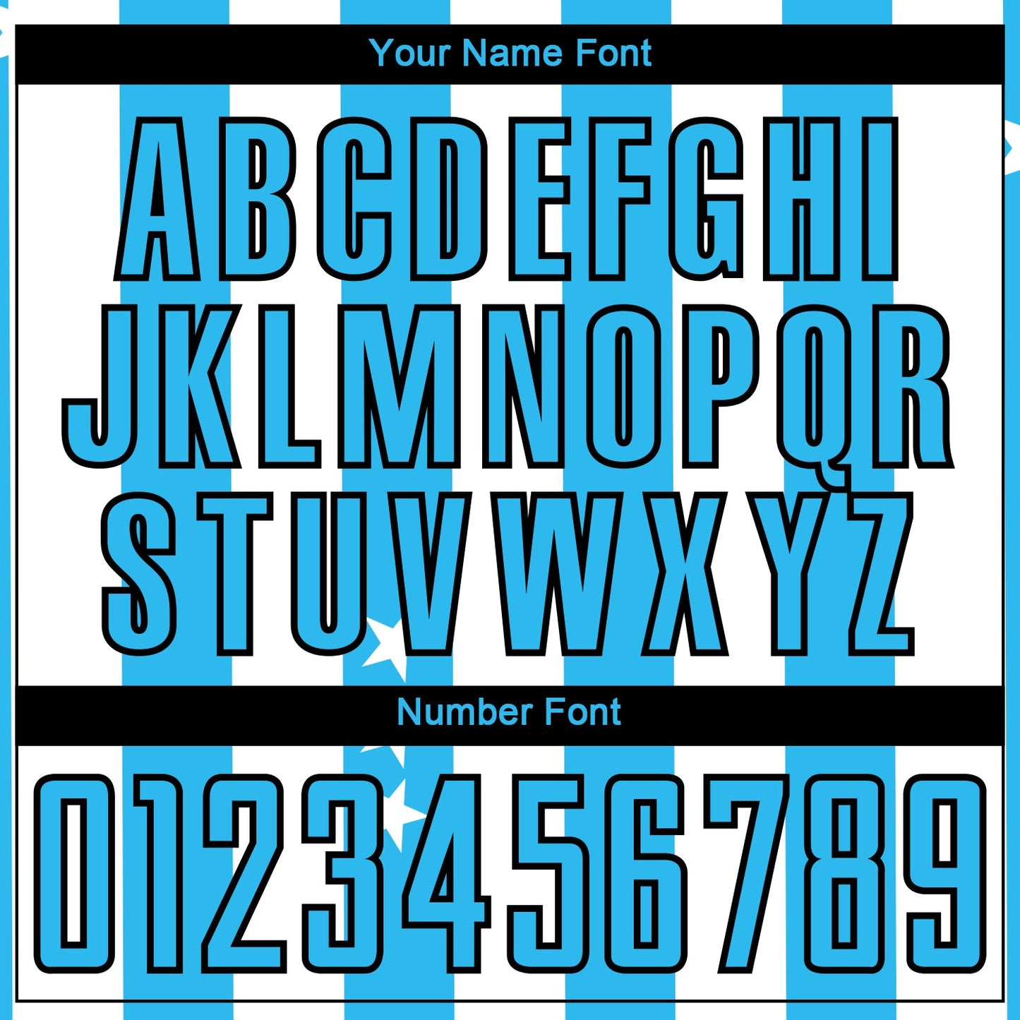 Custom White Sky Blue-Black Stars And Squares Sublimation Soccer Uniform Jersey - Sky-Custom