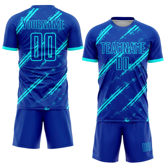 Custom Royal Lakes Blue Sublimation Soccer Uniform Jersey - Sky-Custom