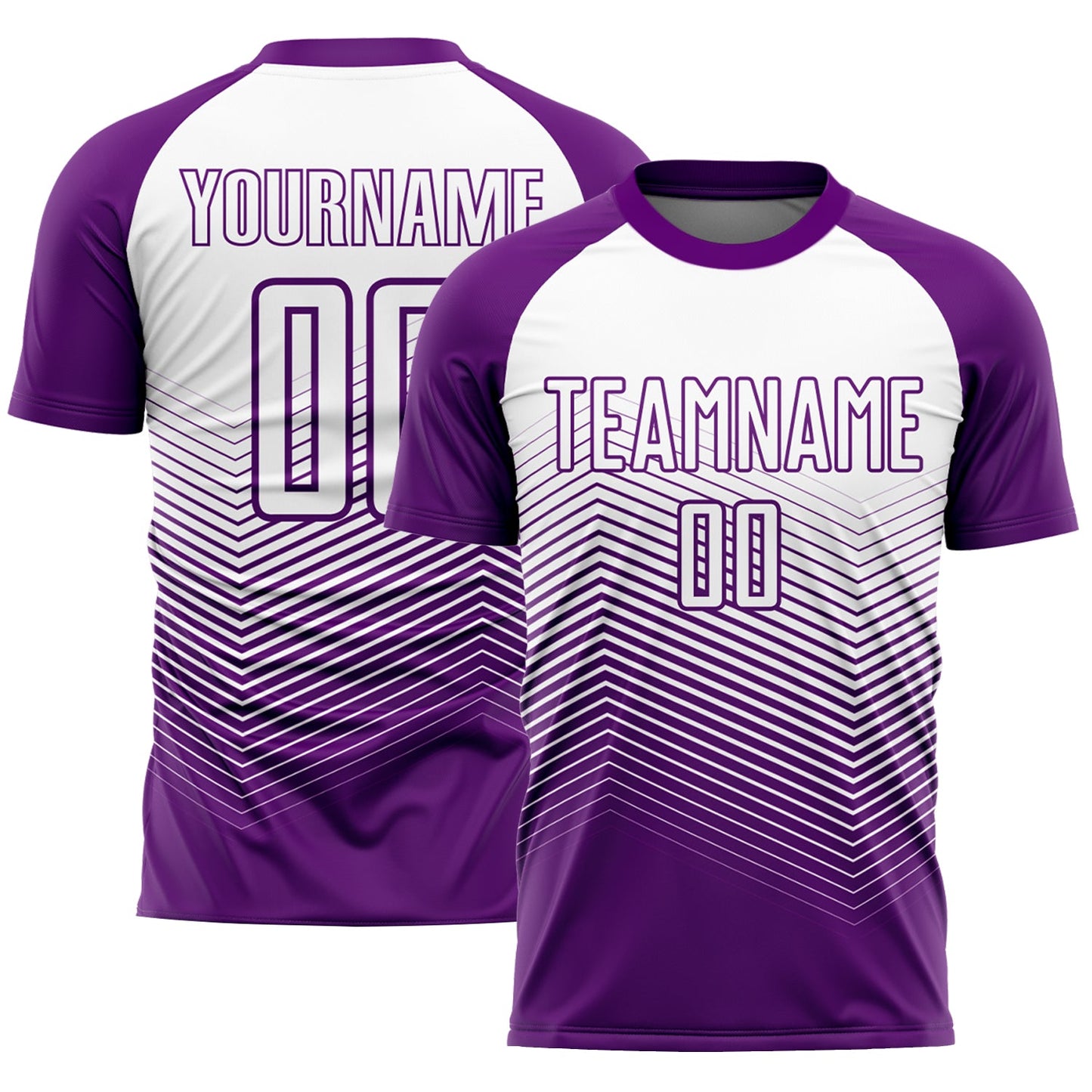 Custom Purple White Abstract Geometric Triangles Sublimation Soccer Uniform Jersey - Sky-Custom