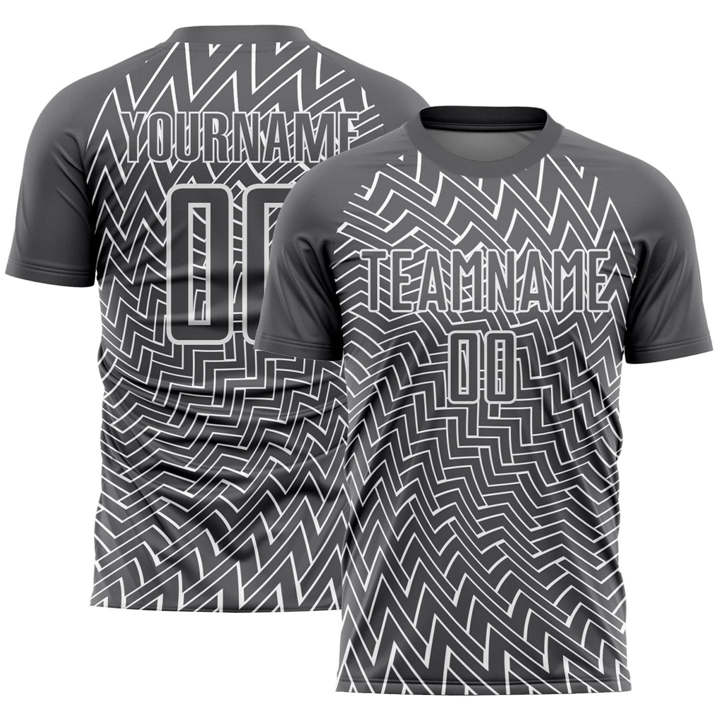 Custom Steel Gray White Lines Sublimation Soccer Uniform Jersey - Sky-Custom
