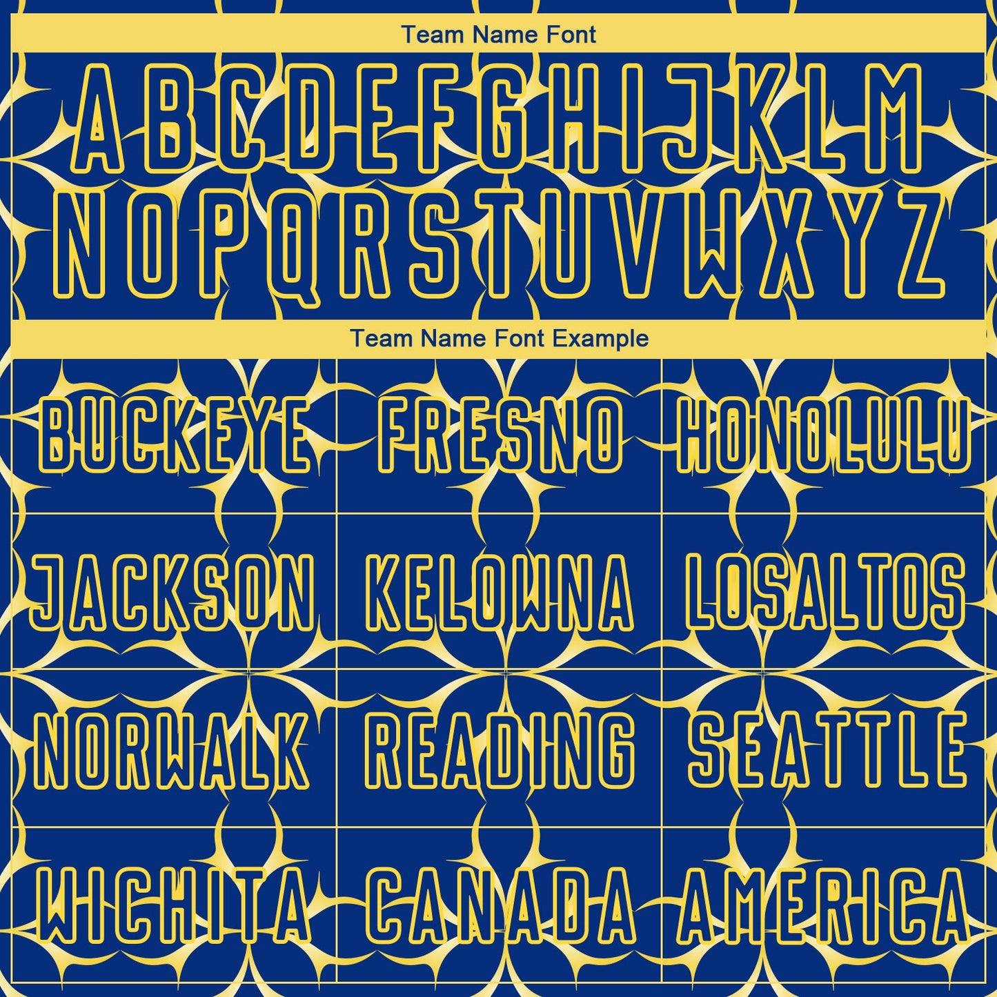 Custom Royal Yellow Damask Pattern Sublimation Soccer Uniform Jersey - Sky-Custom