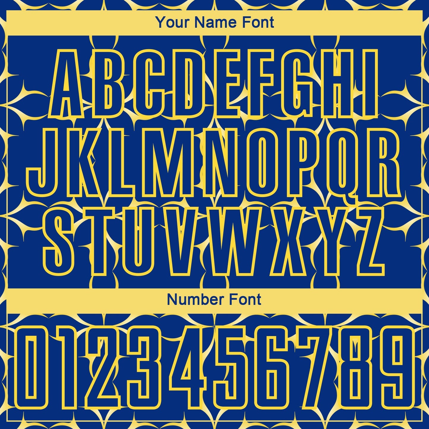 Custom Royal Yellow Damask Pattern Sublimation Soccer Uniform Jersey - Sky-Custom