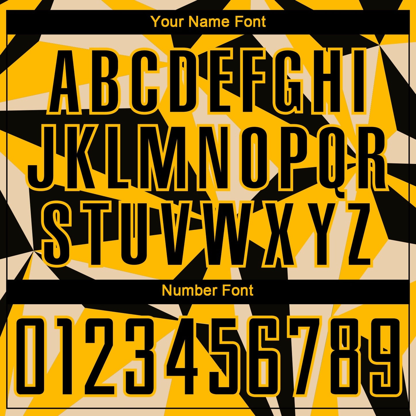 Custom Gold Black Geometric Pattern Sublimation Soccer Uniform Jersey - Sky-Custom