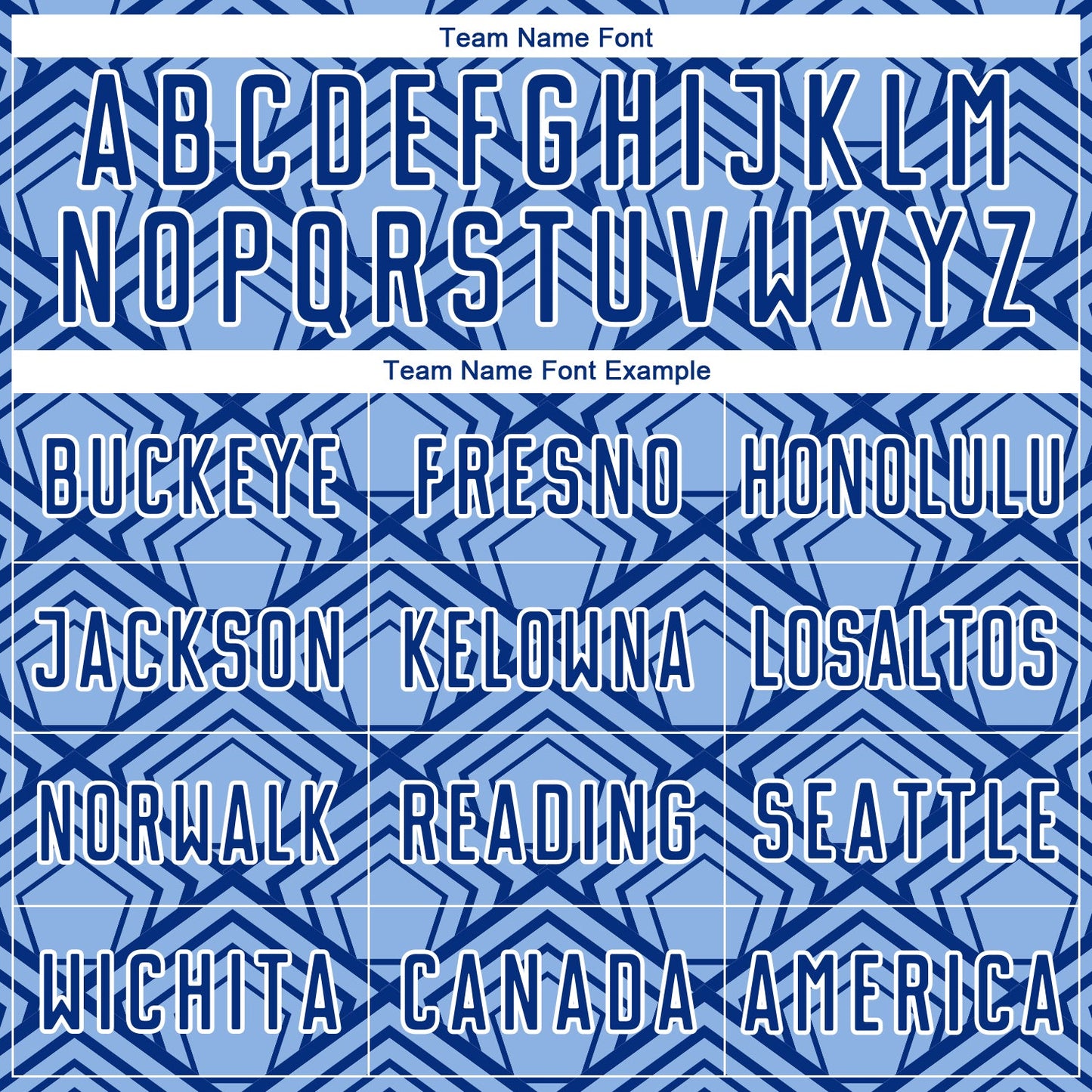 Custom Light Blue Royal-White Geometric Pattern Sublimation Soccer Uniform Jersey - Sky-Custom