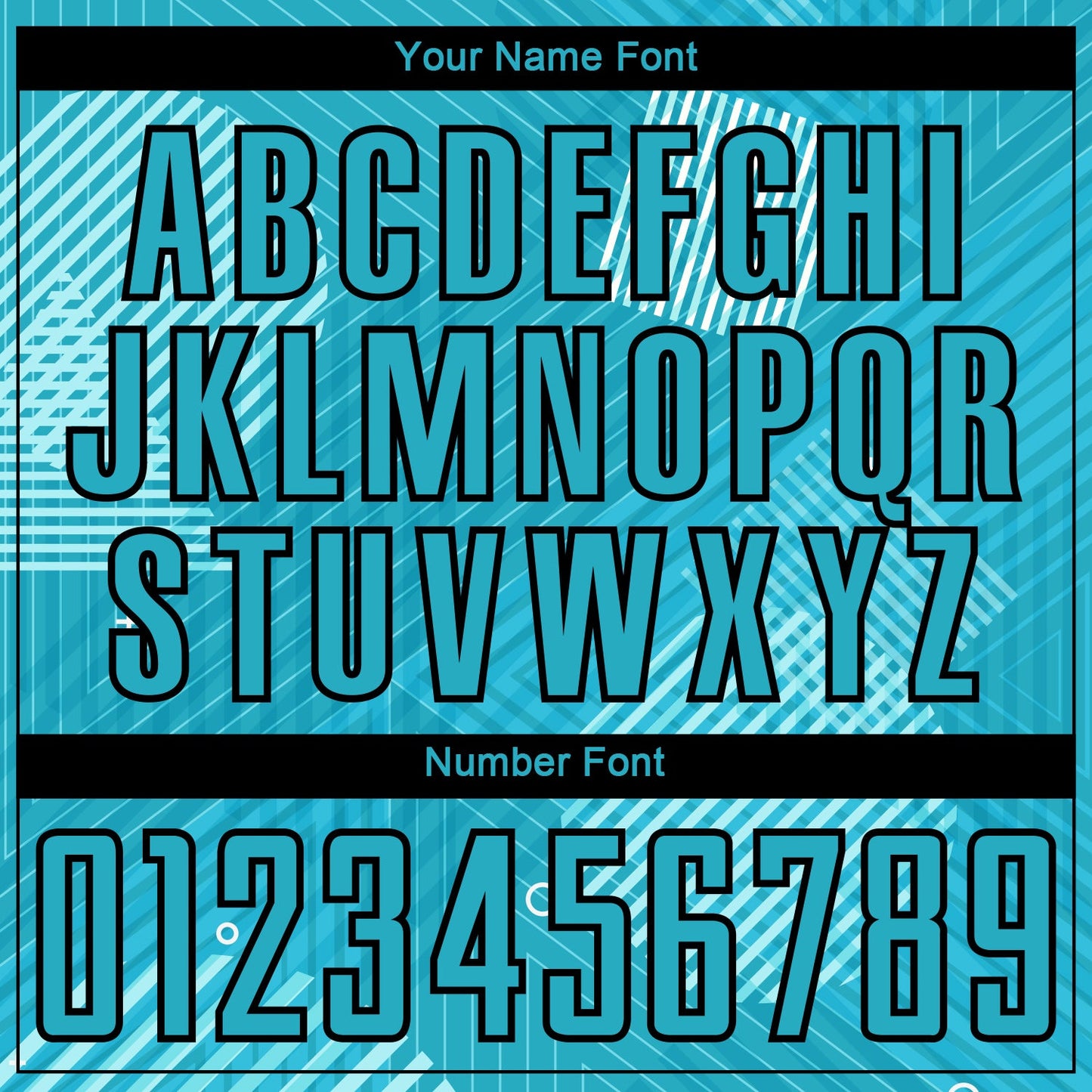 Custom Aqua Black Lines Sublimation Soccer Uniform Jersey - Sky-Custom