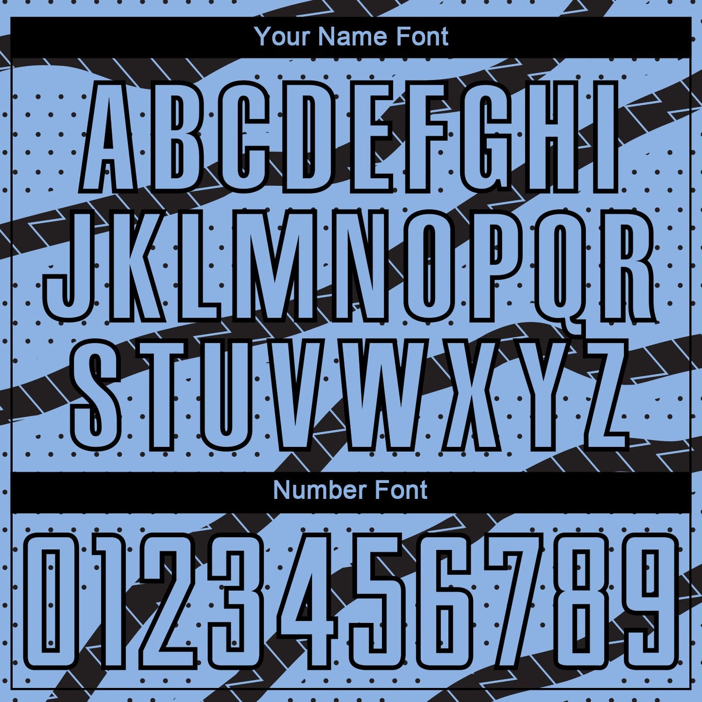 Custom Light Blue Black Lines And Dots Sublimation Soccer Uniform Jersey - Sky-Custom