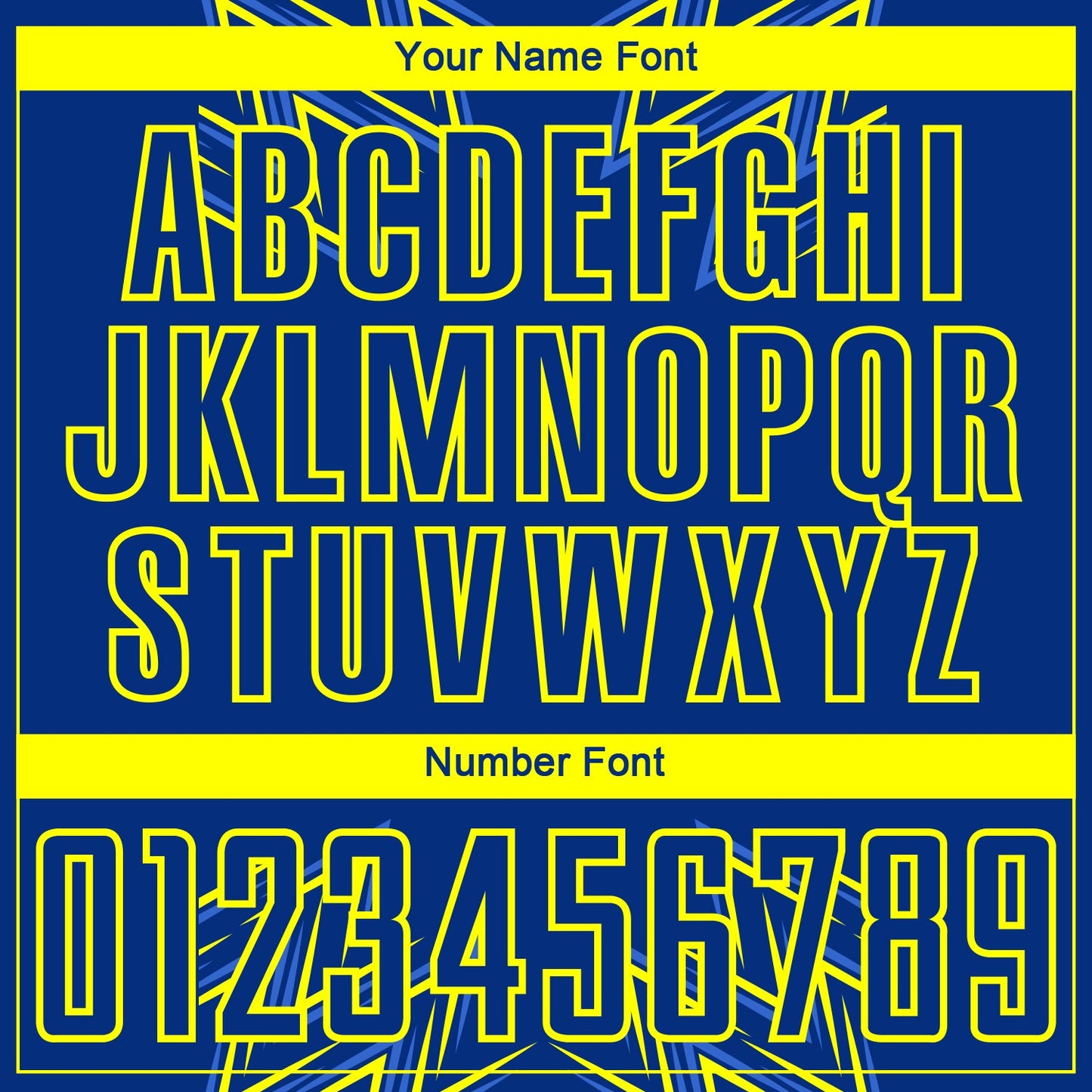 Custom Royal Neon Yellow Geometric Shapes Sublimation Soccer Uniform Jersey - Sky-Custom