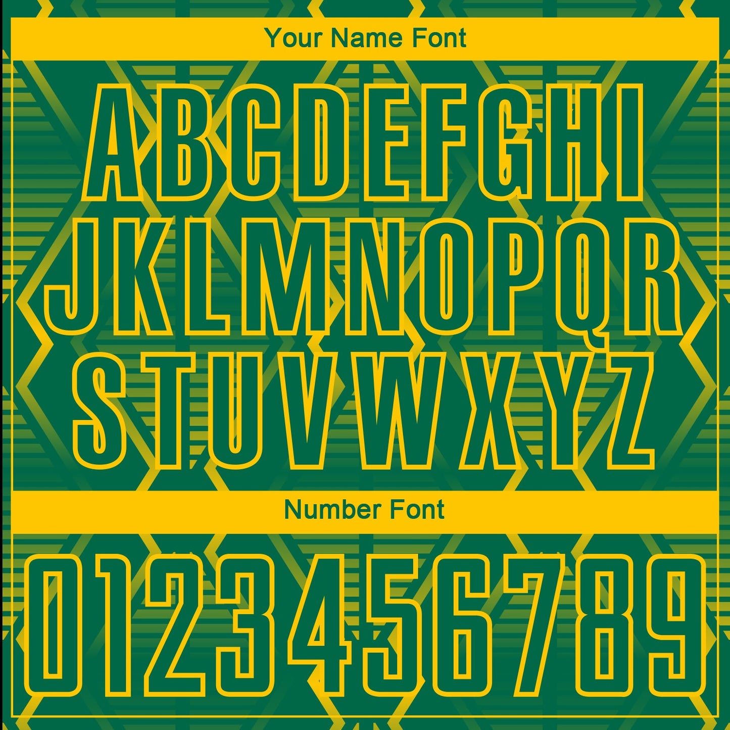 Custom Kelly Green Yellow Geometric Shapes Sublimation Soccer Uniform Jersey - Sky-Custom