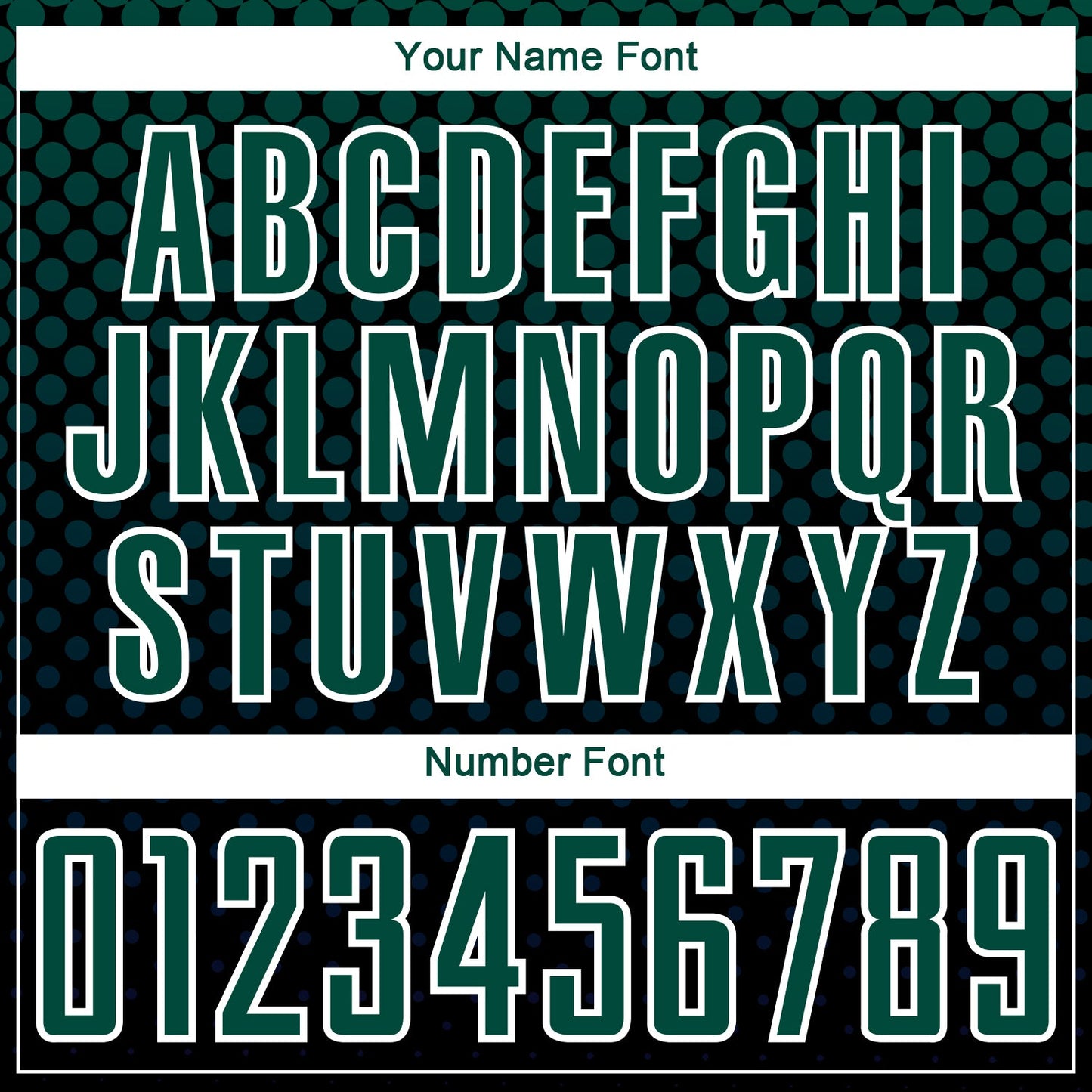 Custom Black Kelly Green-White Halftone Dots Sublimation Soccer Uniform Jersey - Sky-Custom