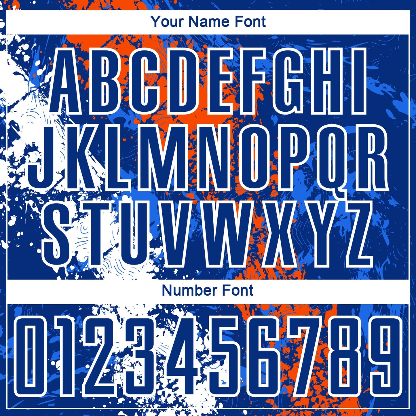 Custom Royal Orange-White Dripping Splatter Art Sublimation Soccer Uniform Jersey - Sky-Custom