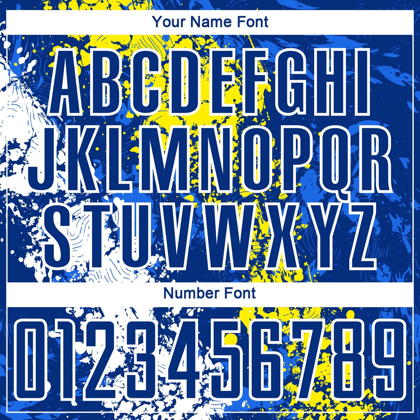 Custom Royal Light Yellow-White Dripping Splatter Art Sublimation Soccer Uniform Jersey - Sky-Custom