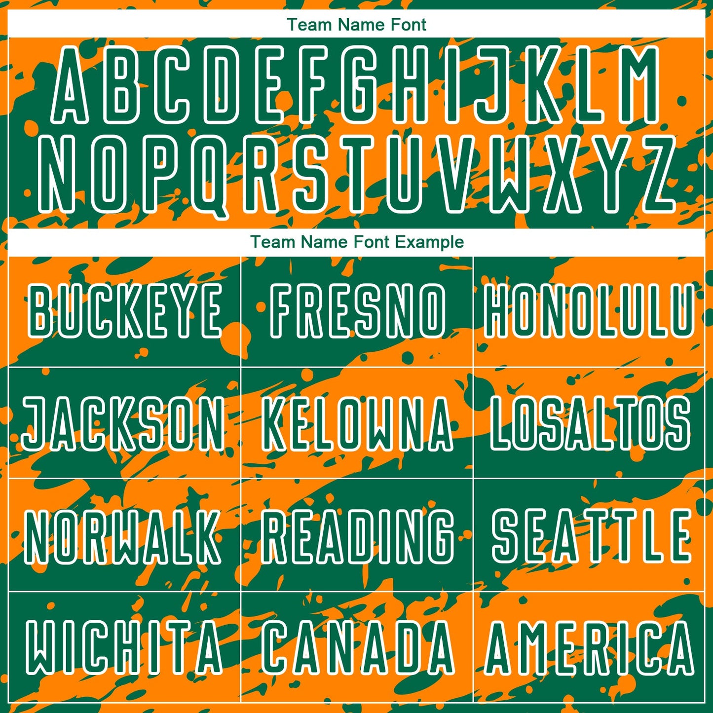 Custom Kelly Green Bay Orange-White Splash Sublimation Soccer Uniform Jersey - Sky-Custom