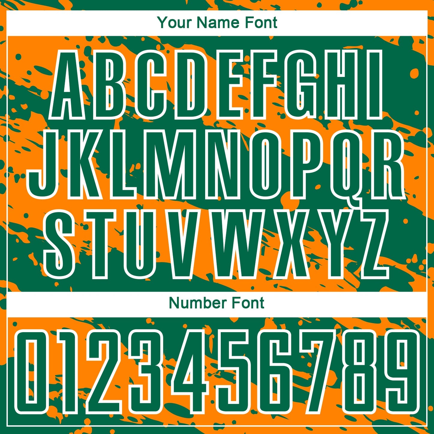 Custom Kelly Green Bay Orange-White Splash Sublimation Soccer Uniform Jersey - Sky-Custom