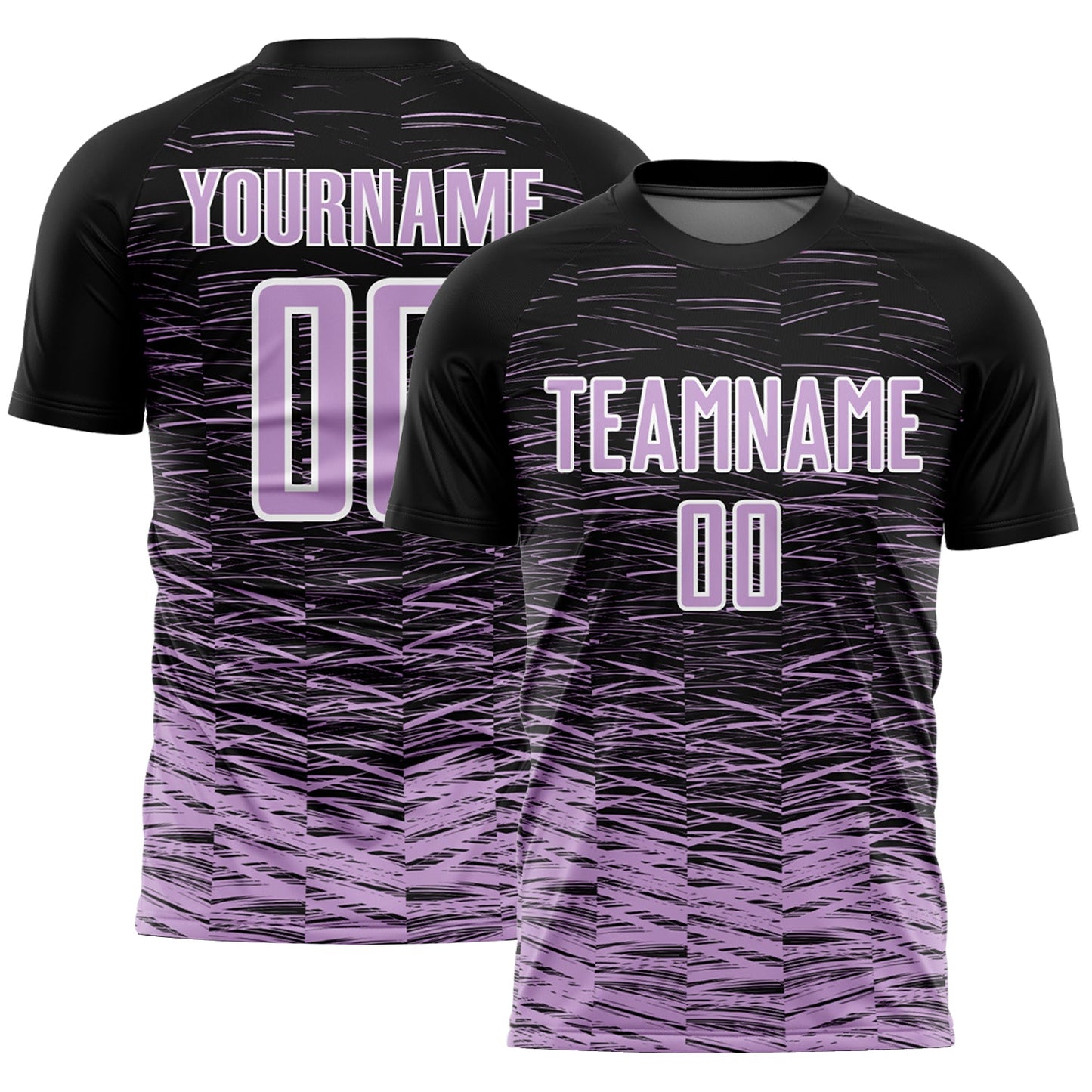 Custom Black Light Purple-White Line Sublimation Soccer Uniform Jersey - Sky-Custom