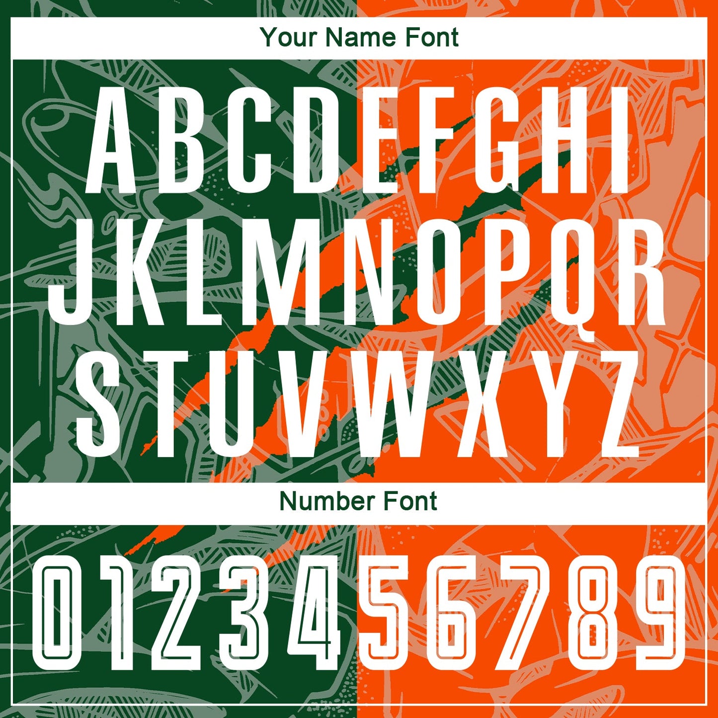 Custom Graffiti Pattern Green-Orange Scratch Sublimation Soccer Uniform Jersey - Sky-Custom