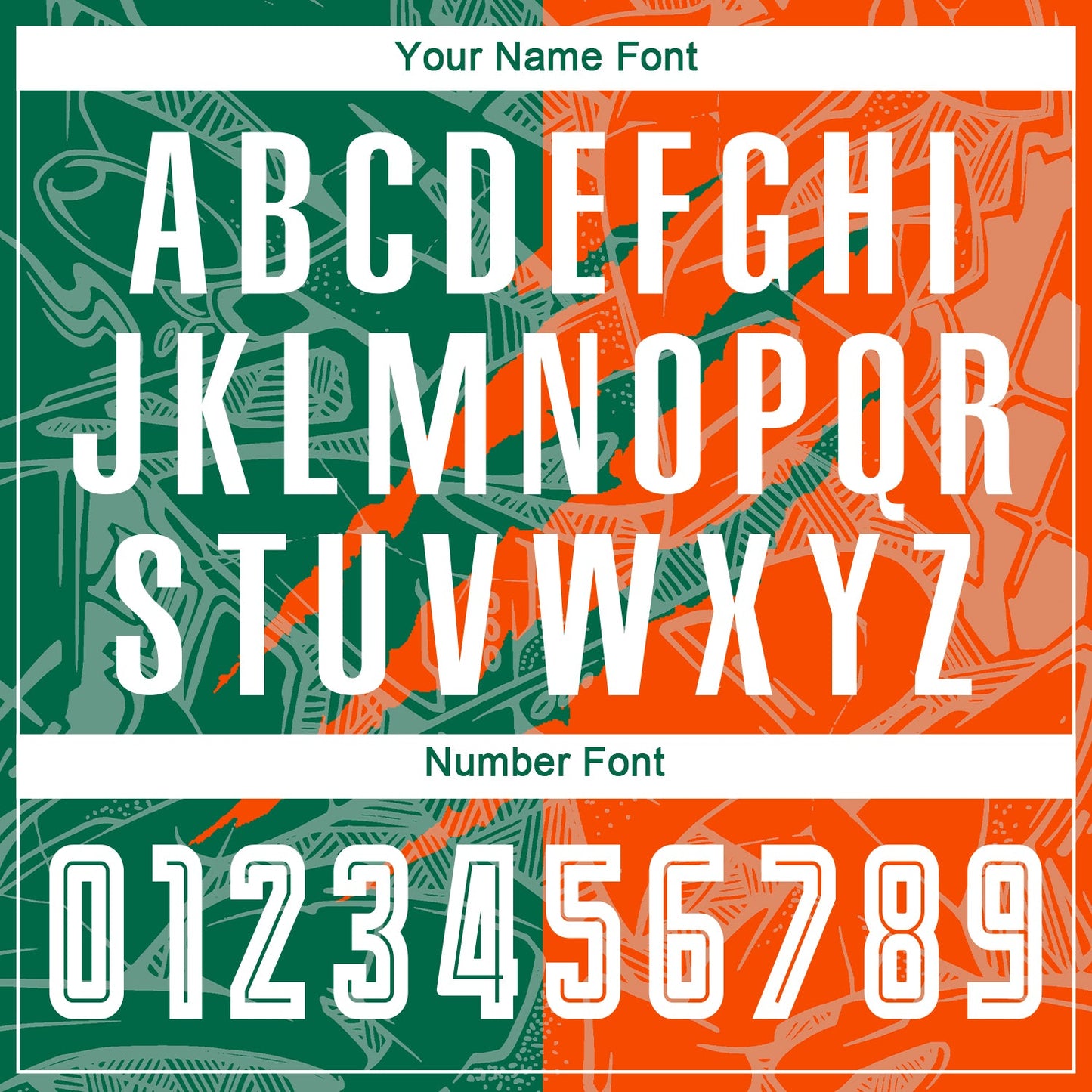 Custom Graffiti Pattern Kelly Green-Orange Scratch Sublimation Soccer Uniform Jersey - Sky-Custom