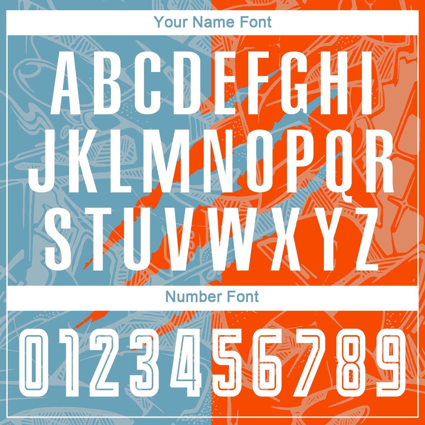 Custom Graffiti Pattern Shadow Blue-Orange Scratch Sublimation Soccer Uniform Jersey - Sky-Custom