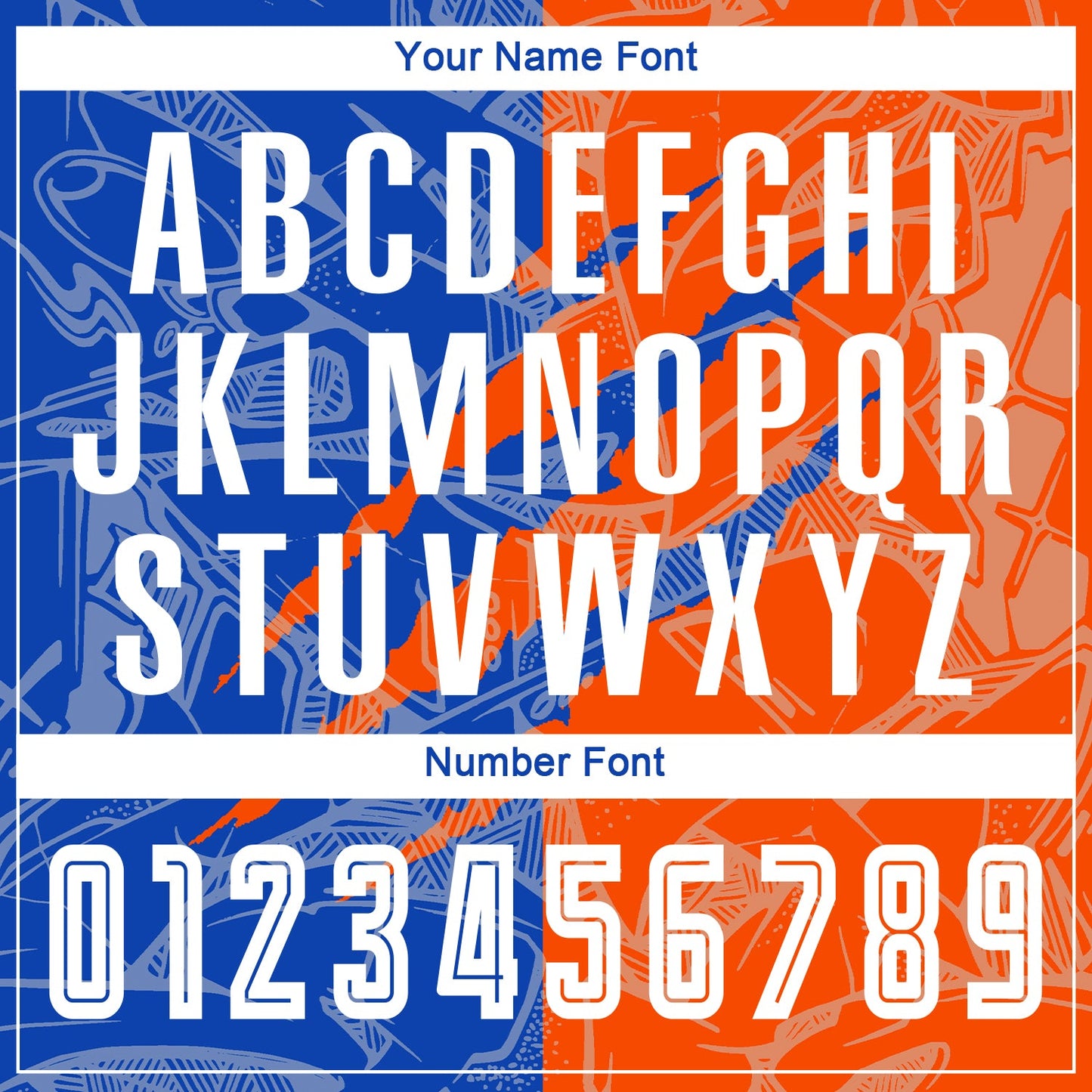 Custom Graffiti Pattern Thunder Blue-Orange Scratch Sublimation Soccer Uniform Jersey - Sky-Custom