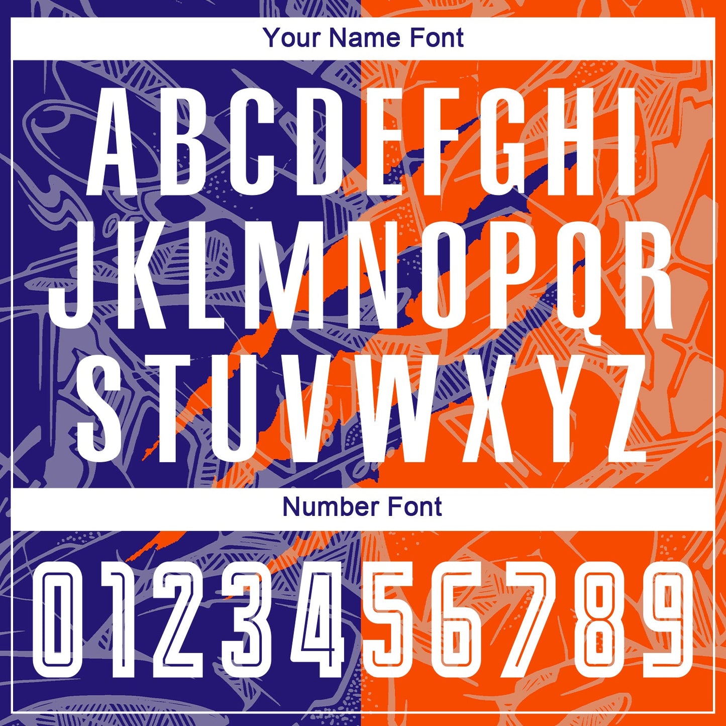 Custom Graffiti Pattern Dark Purple-Orange Scratch Sublimation Soccer Uniform Jersey - Sky-Custom