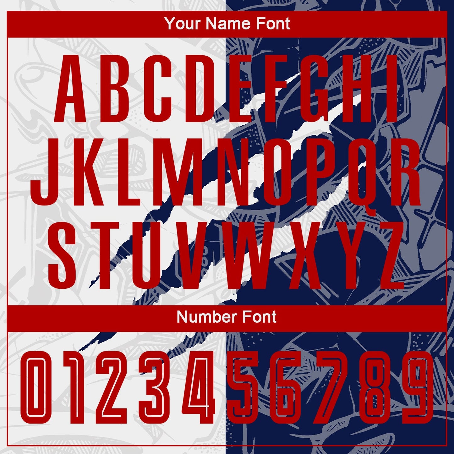 Custom Graffiti Pattern Red-Navy Scratch Sublimation Soccer Uniform Jersey - Sky-Custom