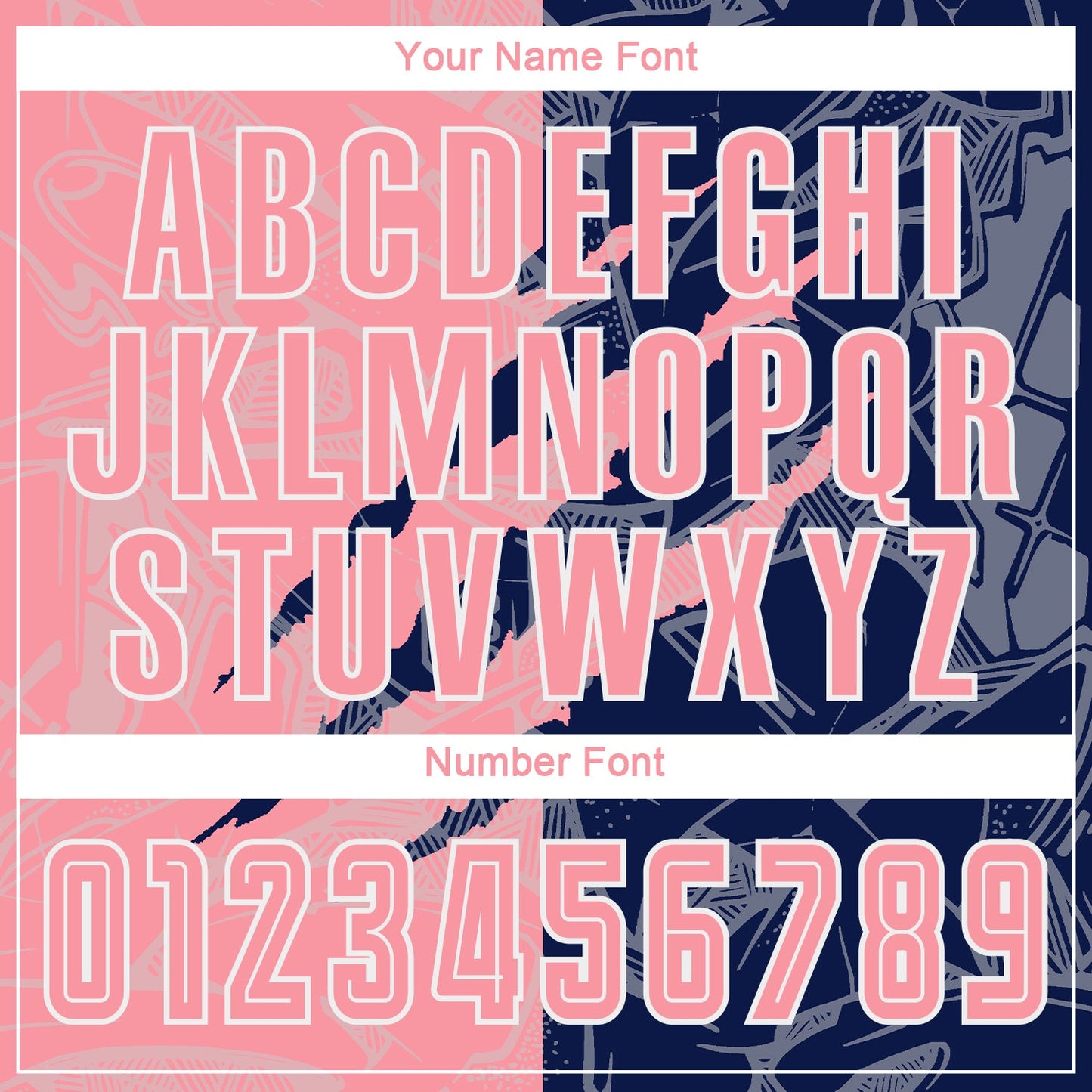 Custom Graffiti Pattern Medium Pink-Navy Scratch Sublimation Soccer Uniform Jersey - Sky-Custom