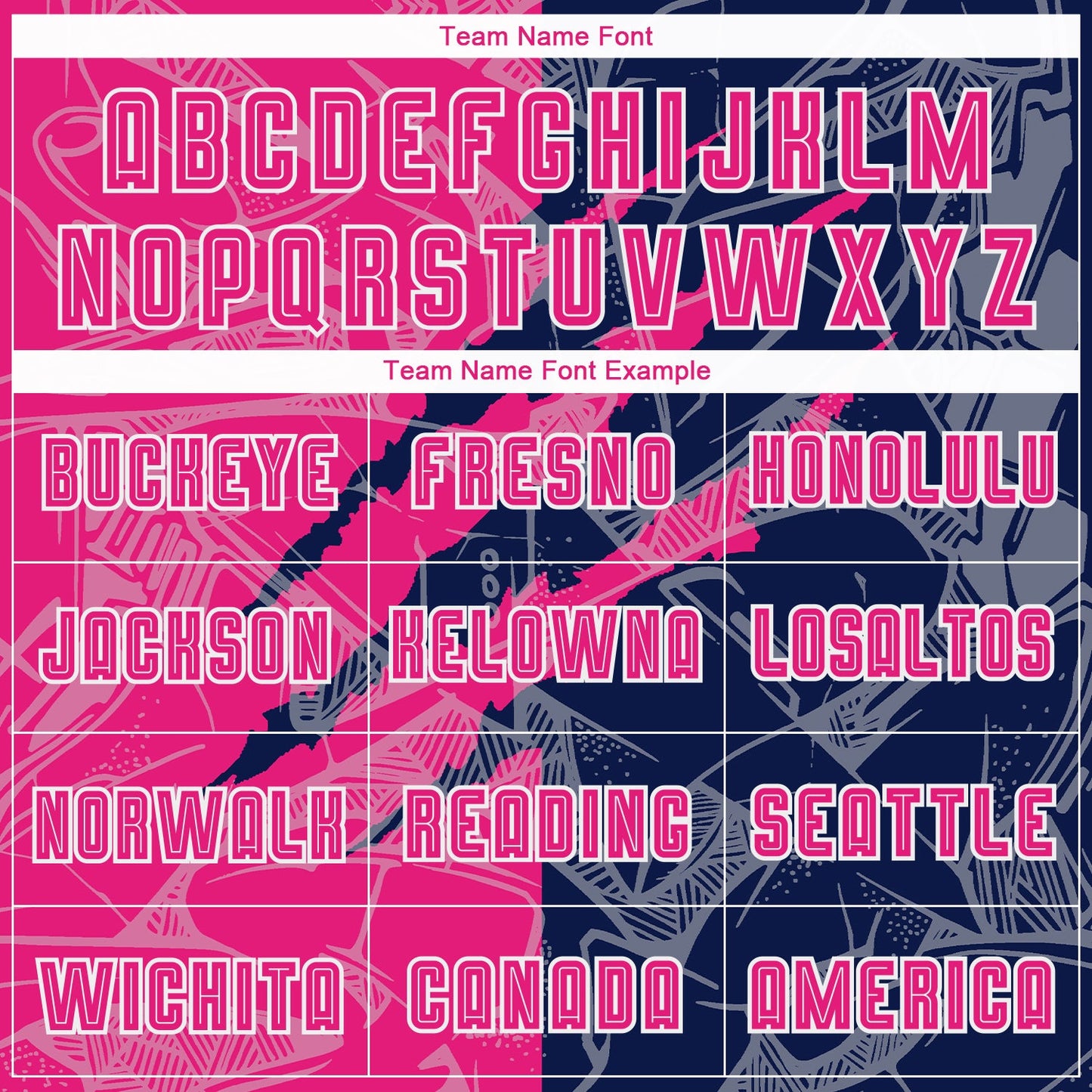 Custom Graffiti Pattern Hot Pink-Navy Scratch Sublimation Soccer Uniform Jersey - Sky-Custom