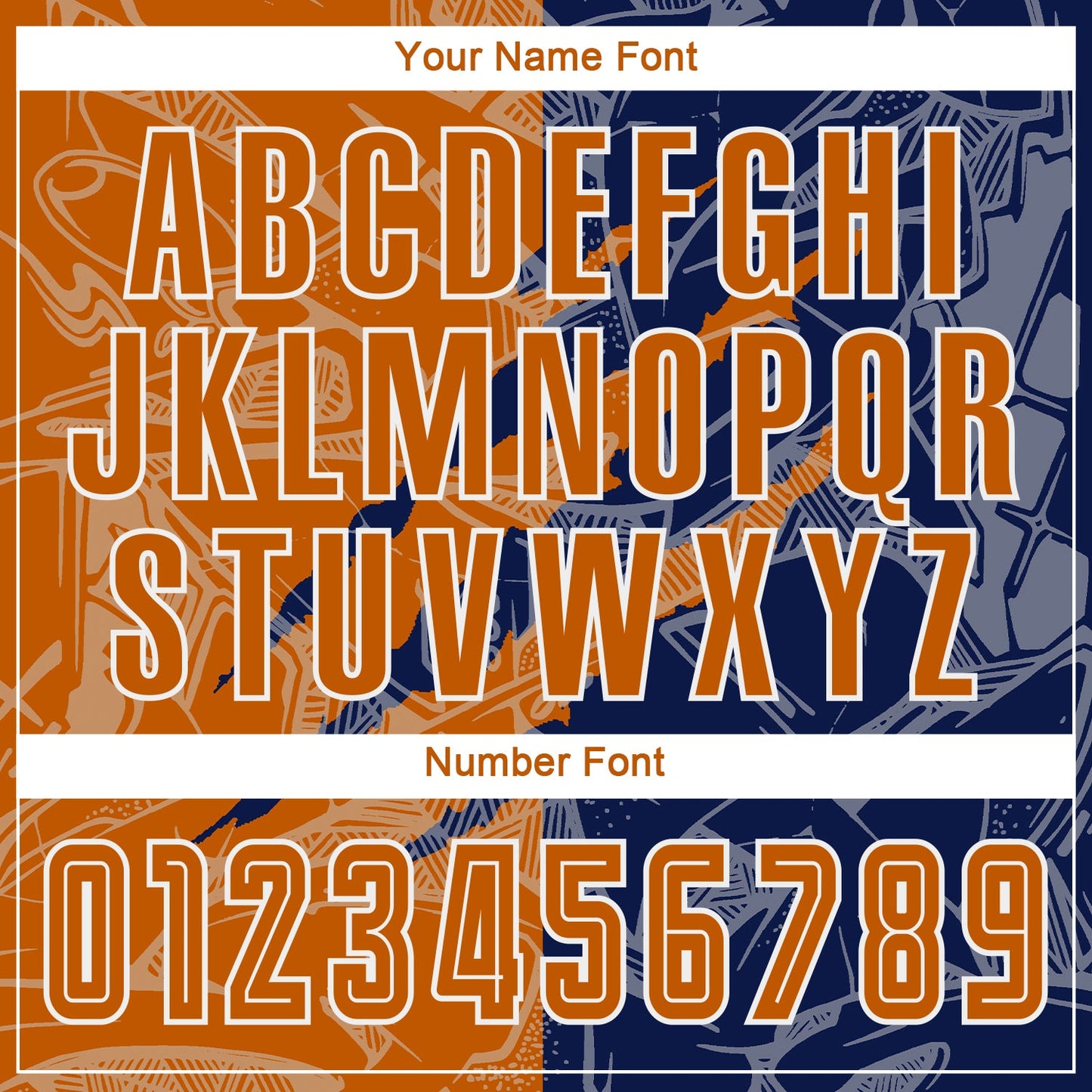 Custom Graffiti Pattern Texas Orange-Navy Scratch Sublimation Soccer Uniform Jersey - Sky-Custom